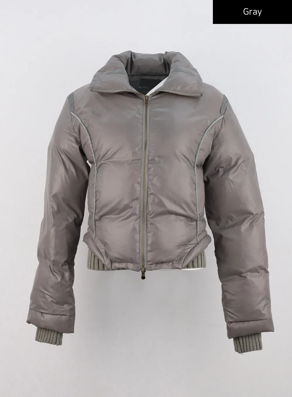 Two-Way Zip-Up Puffer Jacket CN313