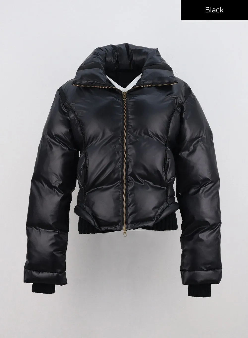 Two-Way Zip-Up Puffer Jacket CN313