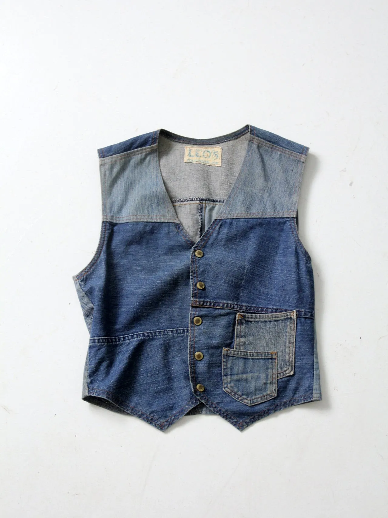 vintage custom denim vest