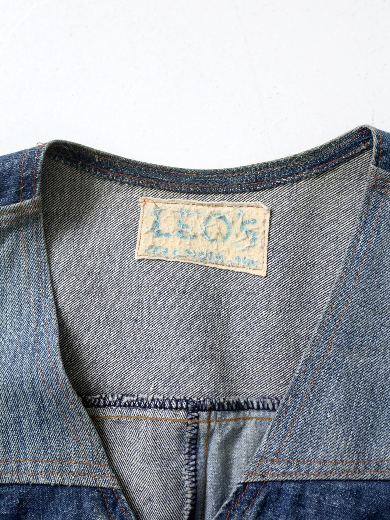 vintage custom denim vest