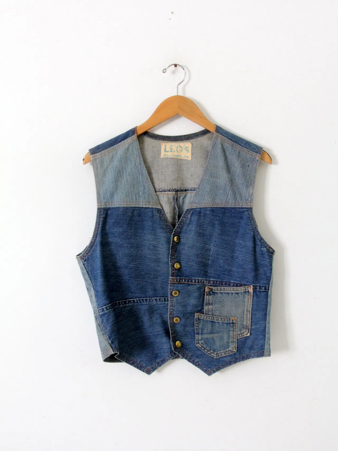 vintage custom denim vest