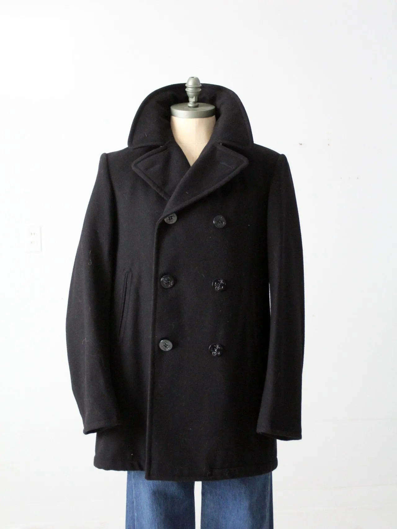 vintage US Navy peacoat