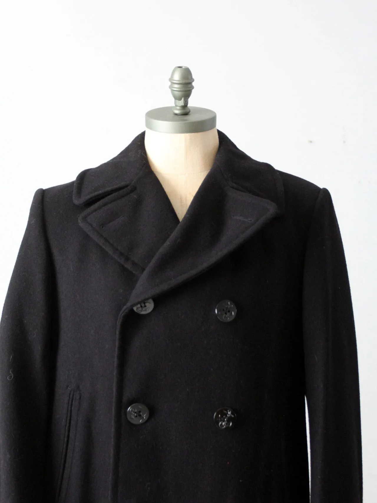 vintage US Navy peacoat