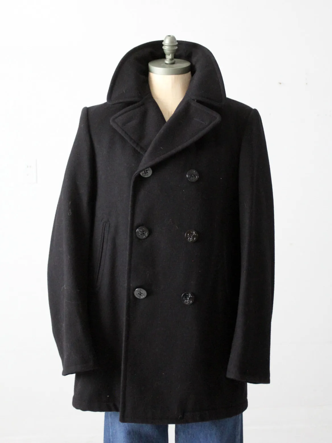 vintage US Navy peacoat