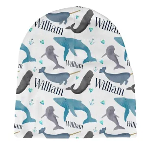 Whale Print Beanie