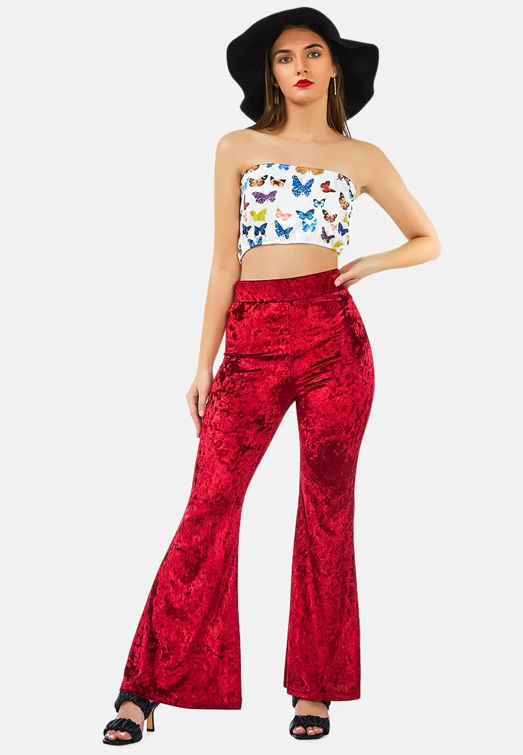 Wiggle Your Way Velvet Flared Pant