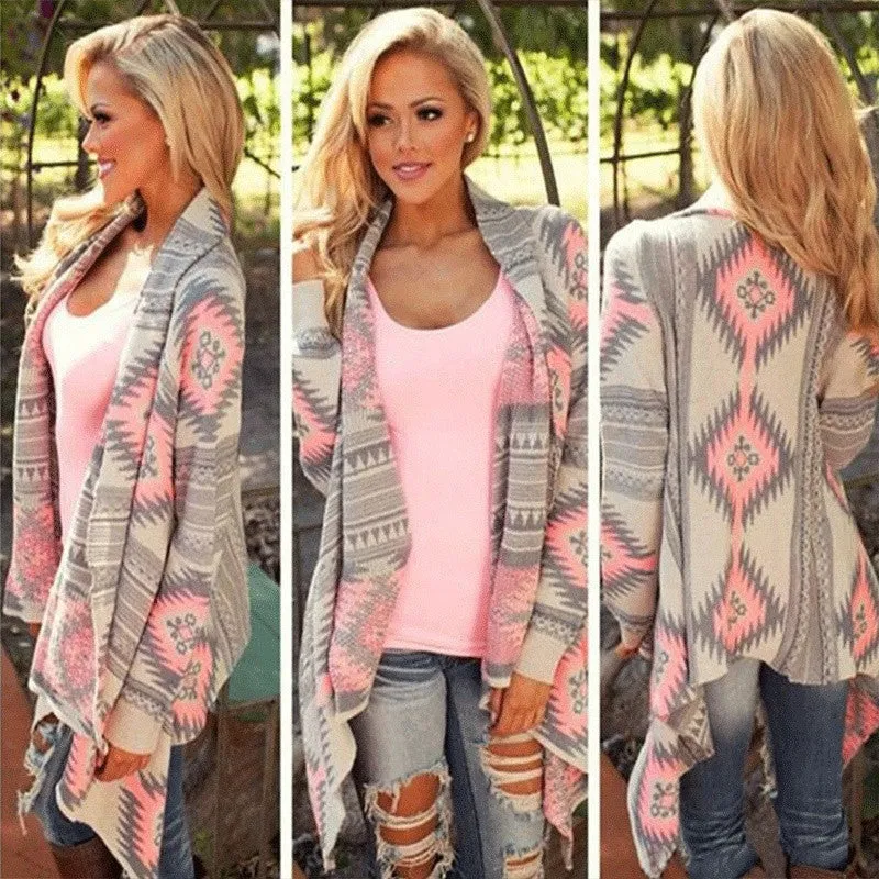 Women Long Sleeve Knitted Cardigan Loose Sweater Outwear Jacket Coat Sweater