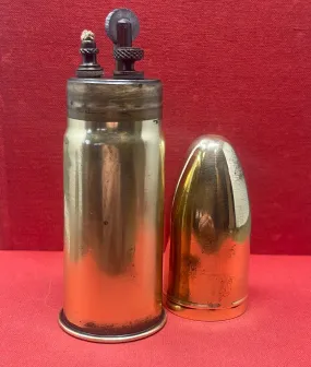 WW1 British 37mm Brass  Cartridge Case Trench Lighter