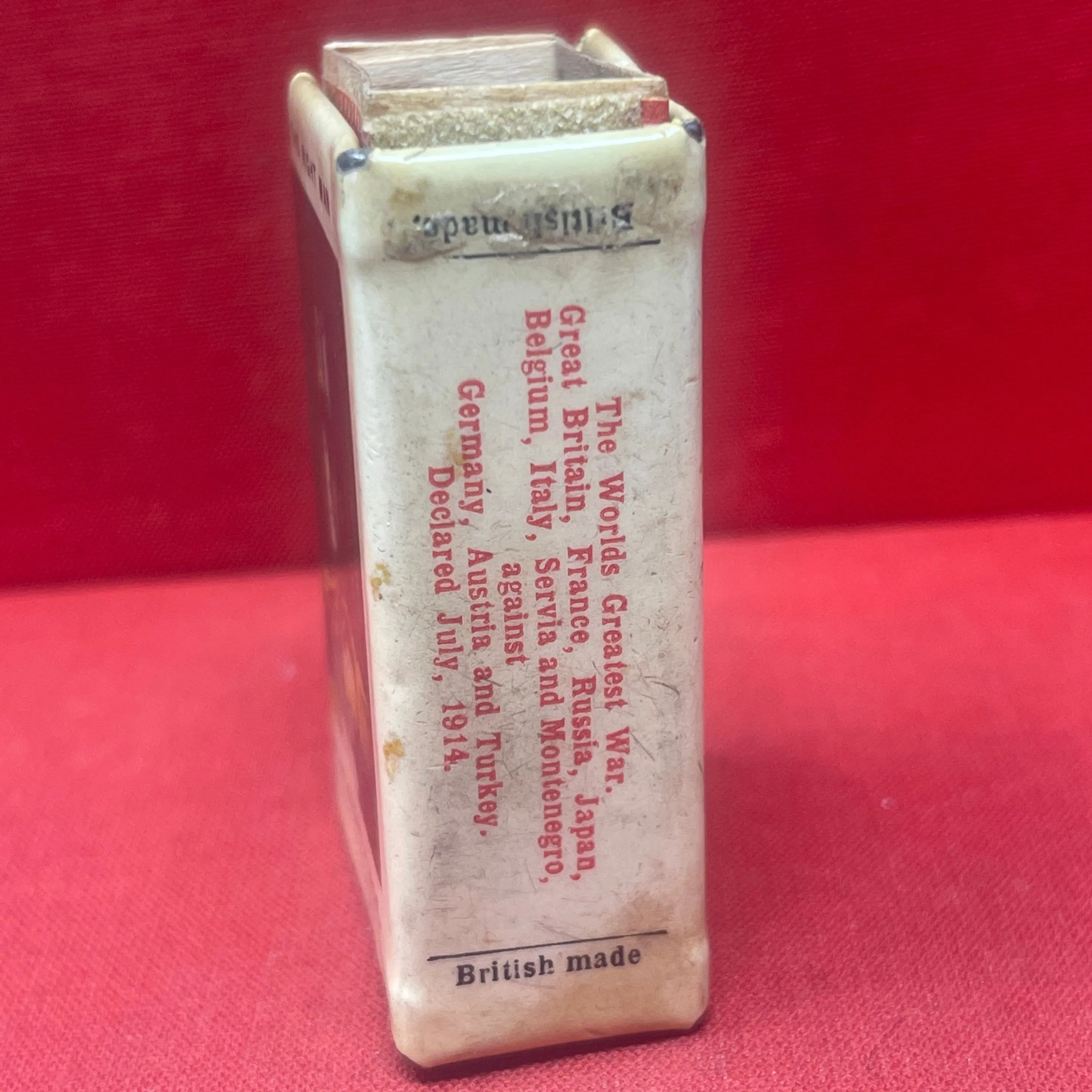 WW1 Matchbox Sleeve Souvenir Of The Great War