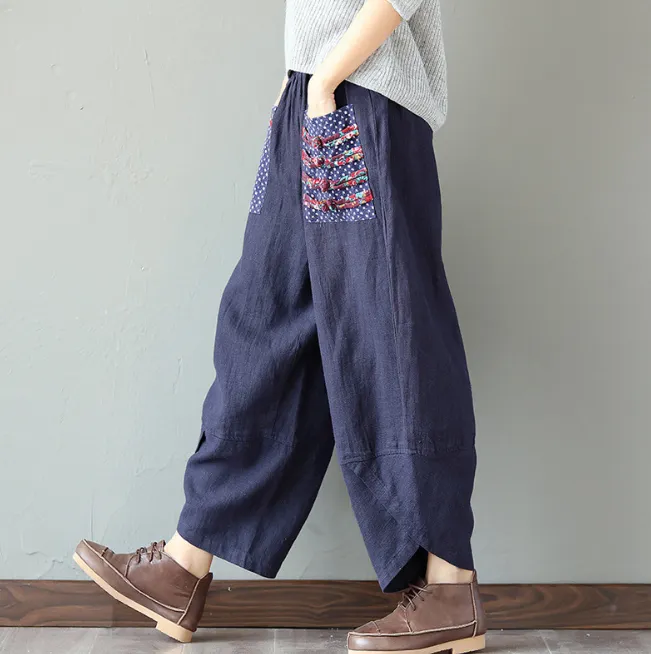 Yauvana Wide Leg Harem Pants